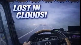 POV Truck Drive &mdash; Lost in the Clouds (Heavy Fog)