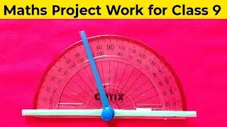 Maths Project for Class 9 Working model easy | 9th class maths lines and angles project work