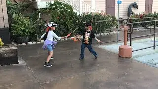 Devin & Lexi Sword Fighting