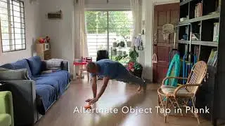 Alternate Object Tap in Plank