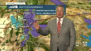 More rain & snow coming to northern Utah - Sunday night forecast