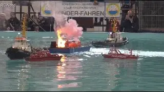 RC Fire Boats Explosion SAR Ships Löschübung Feuerwehr ♦ Faszination Modellbau Friedrichshafen
