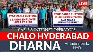CABLE & INTERNET OPERATORS DHARNA, AT INDIRA PARK HYDERABAD | Vn9 News LIve