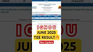 IGNOU result update 2025 | Ignou result  jun 2025 is out | Ignou result update 2025 | #ignou #result