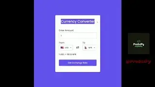 Currency Converter using html, css and javascript