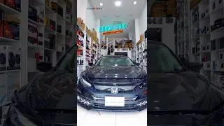 Honda Civic Mods | LED DRL | Carbon Trim | Android Player | 360 Camera  #honda #civic #modification