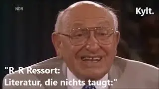 Reich-Ranicki Ressort: Literatur, die nichts taugt.