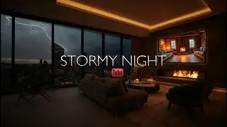 🌧️ Stormy Night in the City | Noche de Lluvia, Chimenea y Relax Profundo #elysiumsounds