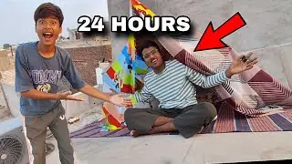 24 hours in terrace😱challeng Lekar galat kar diya |MR.KANDARA Demo