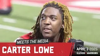 Carter Lowe touches on his adjustment to college, learning from new OL coach Tyler Bowen