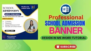 School Admission open Flyer Design in Ms Word || How to Pamphlet Design in Microsoft Word Tutorial