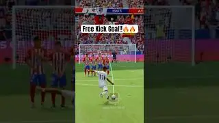 Superb Free Kick Goal | FIFA 24 | Rodrygo | Div 1 seasons  #short #fifa24