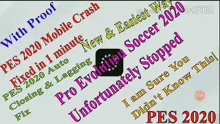 How to Fix PES 2020 Mobile Crash/Lag issues | PRO EVOLUTION SOCCER 2020 Automatically Closing Fix ||