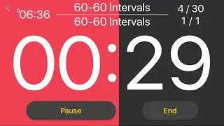 30 x (60 seconds - 60 seconds) intervals by Interval Timer: Custom Workout app
