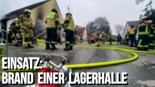 FEUERWEHR GARCHING | EINSATZ | BRAND EINER LAGERHALLE