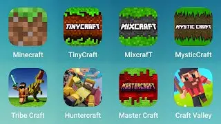 Minecraft, TinyCraft, Mixcraft, MysticCraft, Tibe Craft, Huntercraft, Master Craft, Craft Valley
