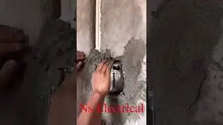 How to install gi metal box in wall#electrician #electrical #electric