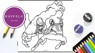 Spider-man vs Venom | Spiderman Coloring Pages | Rayfelk Printables