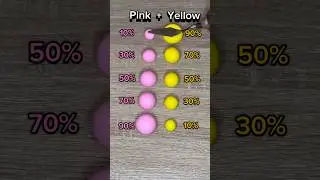 Pink Vs Yellow, Very Satisfying Color Mixing! #shorts #colormixing #fyp #art #viralshorts