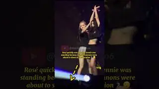 Jennie was narrowly saved from danger by Ros&eacute; #shorts #blackpink #ros&eacute; #jennie