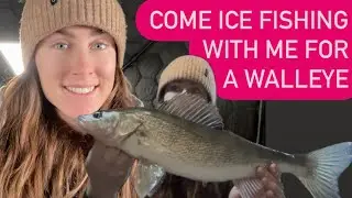Solo ICE FISHING Trip for WALLEYE