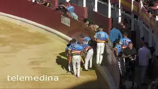 Cogida a Alejandro Mu&ntilde;oz en el Concurso Nacional de Cortes de Medina del Campo - San Antol&iacute;n 2025