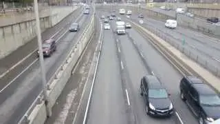 The D&eacute;carie Expressway Queen Mary Exists (Highway 15) in Montreal
