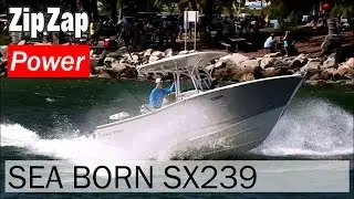 Sea Born SX239 Center Console on Rough Water