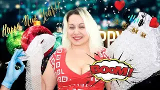 ASMR New Year Eve After Party / Popping out Bubble Bags / White GLOVES