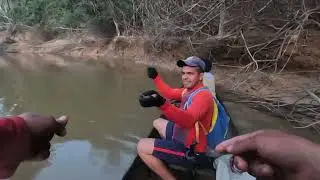 Tarde noche de pesca y con bagre pequeño 