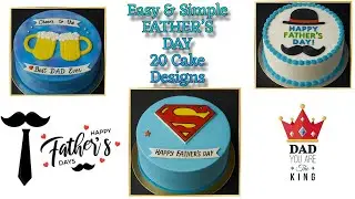 Father's Day Cake Design | Easy & Elegant Ideas | Whipped Cream & Semi-Fondant Designs