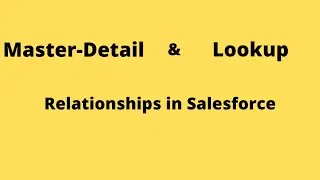 What are Master Detail & Lookup Relationships in Salesforce