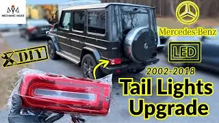 Установка светодиодных задних фонарей на Mercedes-Benz G63 (G65 G550 G500 W463) своими руками (20...