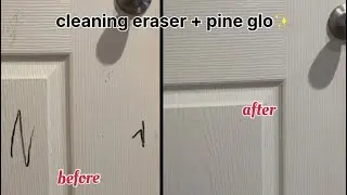HOW TO REMOVE BLACK SHARPIE AND CRAYONS FROM WALLS USING CLEANING ERASER AND PINE GLO