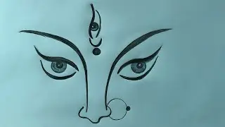 How to Draw Goddess Durga Eyes | Step by Step Pencil Sketch Tutorial #ankushchaudharyarts
