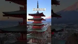 Sunrise View from Chureito Pagoda in Japan ☀️ #japan #sunrise #travel #mtfuji #japantravel