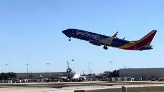 Southwest Airlines departing on runway #4 at SAT