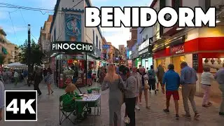 Exploring Playa de Levante, Benidorm, Spain | Lively Sunday Evening Walk in May 4K