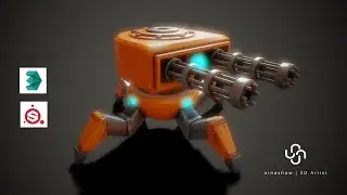 TIMELAPSE Stylized Robot | Autodesk3dsMax/Substance Painter