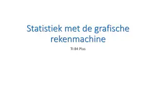 Standaardafwijking bereken met GR