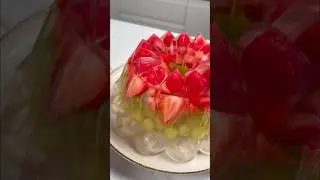 Part 71 |  transparent fruit  jelly cake 🍒🍓🍇 #asmr #jelly #dessert #sweet #jellycake