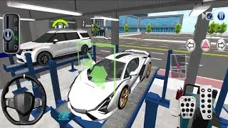 Funny Driver Lamborghini Super Car in Auto Repair Shop - 3D Driving Class 2025 - Android gameplays
