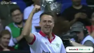 History Boy! Michael Owen scores the first-ever goal at Star Sixes