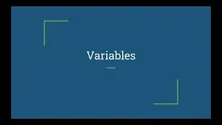 Variables in Python