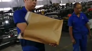 Cold glue eco-mailer biodegradable e-commerce courier bag making machine V bottom or gusset optional