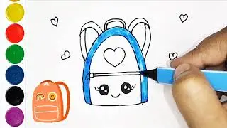 Cute School Supplies Book pencil drawing Painting & Coloring for kids & toddlers|coloring adventure