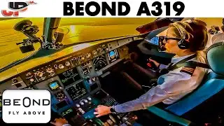 Sunrise Approach Dubai in Cockpit Beond Airbus A319