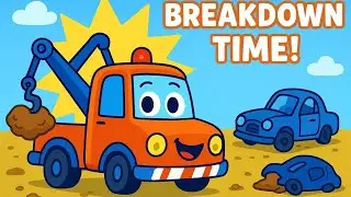 🚧 Tow Truck Saves the Day! Leo&rsquo;s Road Roller & Car Rescue for Kids 🚚✨