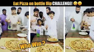 Bottle Flip Challenge &ndash; Win Pizza, Drumstick & Salad | Desi Food Game