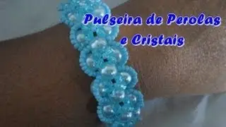 NM Bijoux - Pulseira de Perolas e Cristais